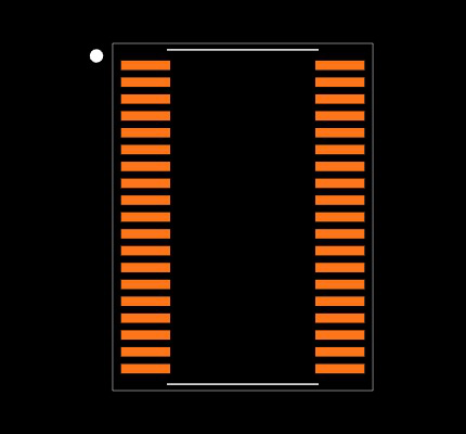 MAX11040KGUU+ Footprint