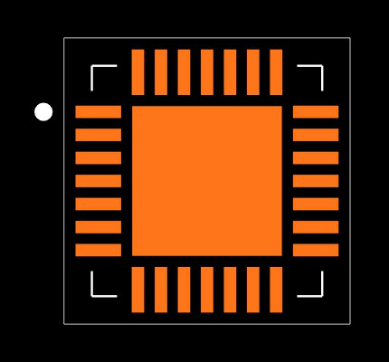 MAX11136ATI+ Footprint