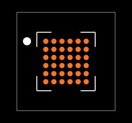 MAX11261ENX+T Footprint