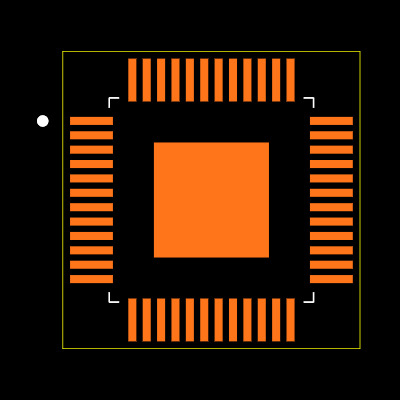 MAX1185ECM+TD Footprint