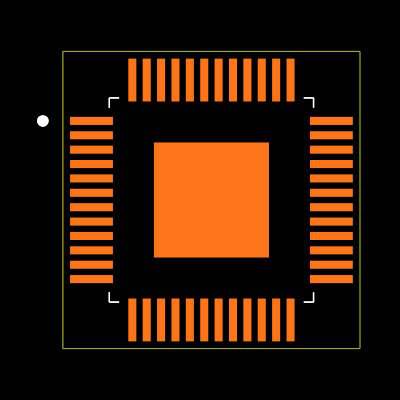 MAX1190ECM+D Footprint