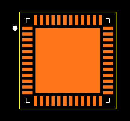MAX12005ETM+ Footprint