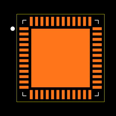 MAX1257BETM+ Footprint