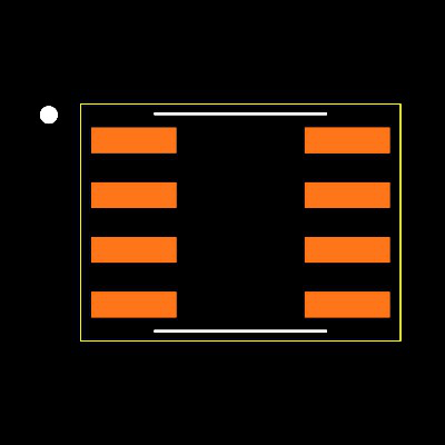 MAX13021ASA+ Footprint