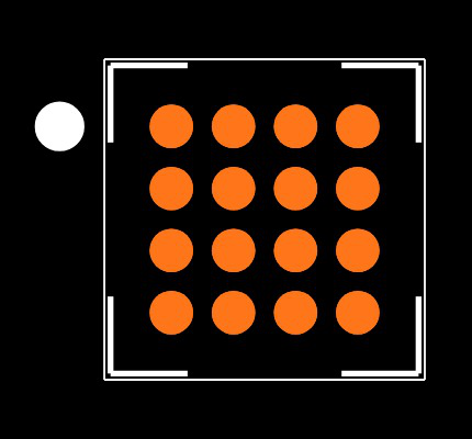 MAX13030EEBE+T Footprint