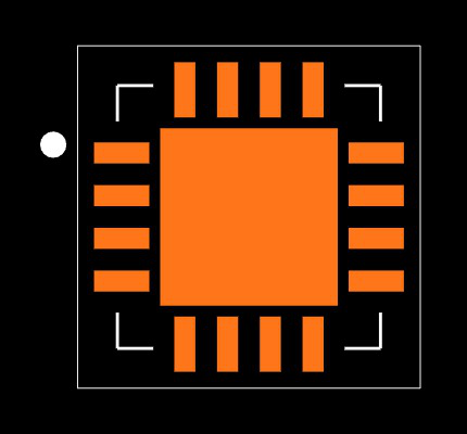 MAX13030EETE+T Footprint