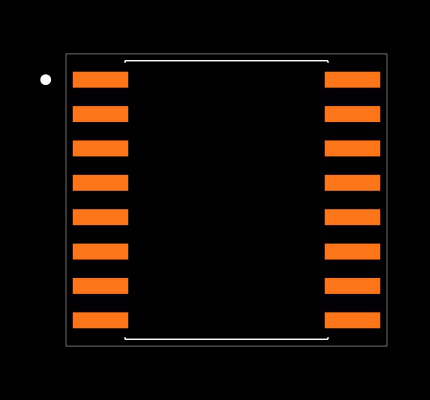 MAX14436FAWE+T Footprint