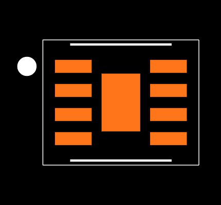 MAX14590ETA+T Footprint