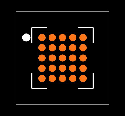MAX14827AAWA+T Footprint