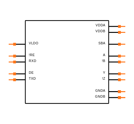 MAX14856GWE+T Symbol