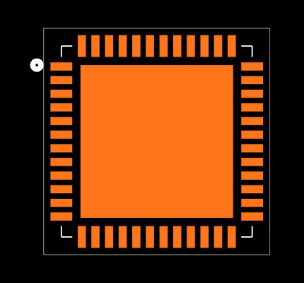 MAX14866UTM+T Footprint