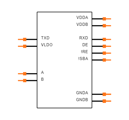MAX14942GWE+T Symbol
