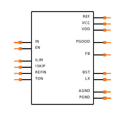 MAX15035ETL+T Symbol