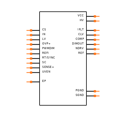 MAX16834ATP+T Symbol