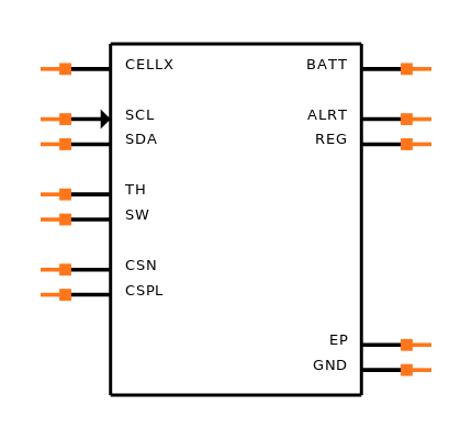 MAX17261METD+ Symbol