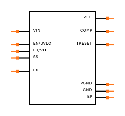 MAX17501GATB+T Symbol