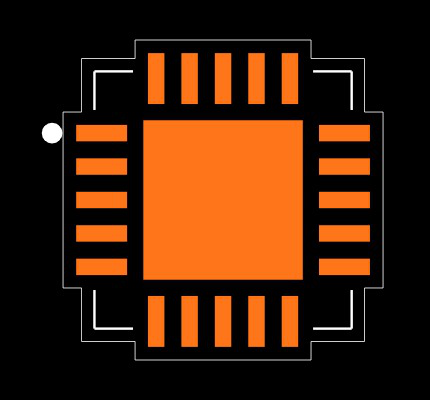 MAX17506ATP+ Footprint