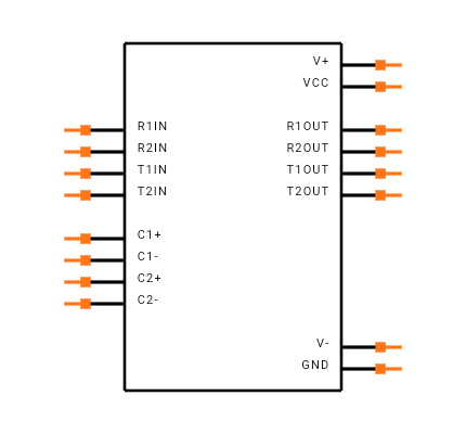 MAX202CWE+T Symbol
