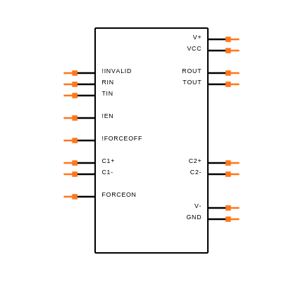 MAX221CAE+T Symbol