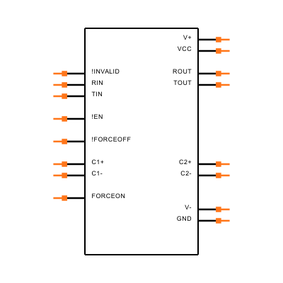 MAX221EEAE+T Symbol