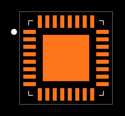 MAX2871ETJ+ Footprint