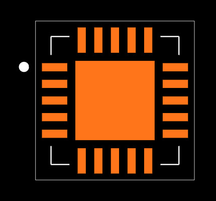 MAX3002ETP+ Footprint