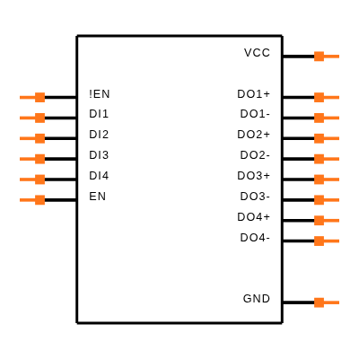 MAX3030ECUE+ Symbol