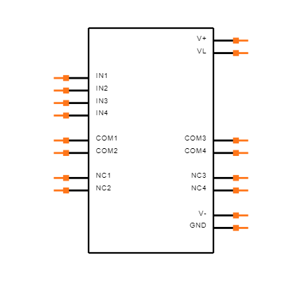 MAX312CPE+ Symbol