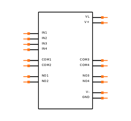 MAX313LEUE+T Symbol
