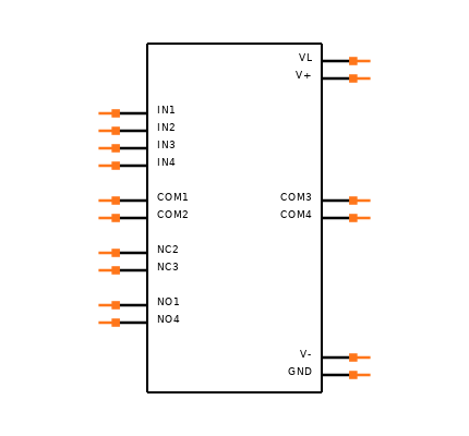 MAX314CUE+T Symbol