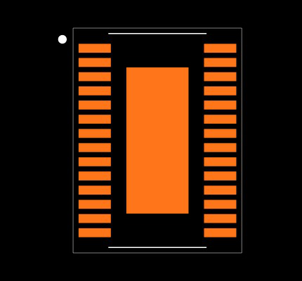 MAX31911AUI+T Footprint