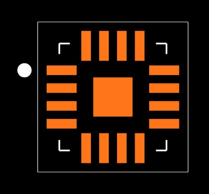 MAX3205EATE+T Footprint