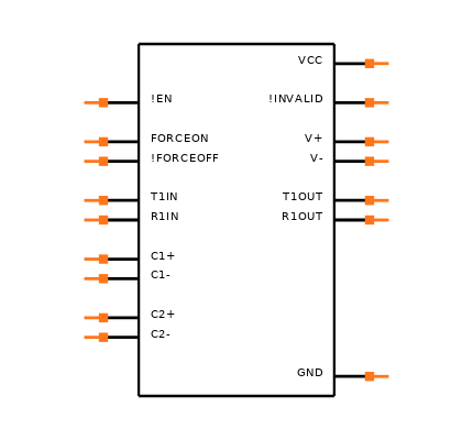 MAX3221ECUE+T Symbol