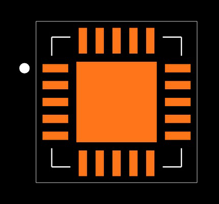 MAX3222ECTP+ Footprint