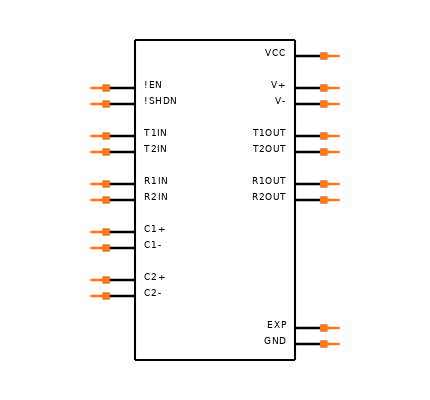 MAX3222ECTP+ Symbol