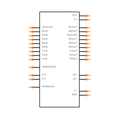 MAX3243ECUI+ Symbol