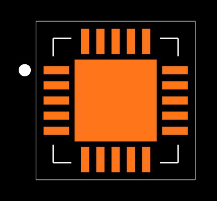 MAX32660GTP+ Footprint