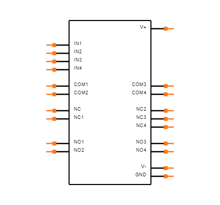 MAX333ACWP+T Symbol