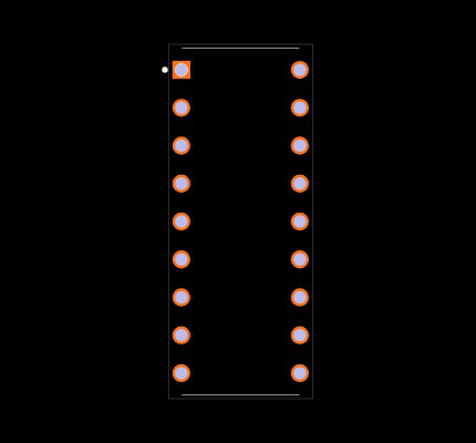 MAX389CPN+ Footprint