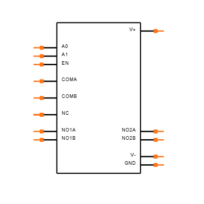 MAX4519ESD+ Symbol