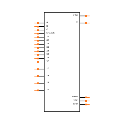 MAX4581ETE+ Symbol
