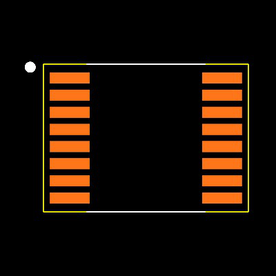 MAX4582CUE+ Footprint