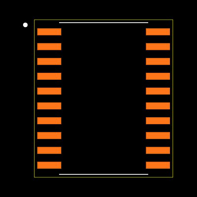 MAX4598CWP+ Footprint