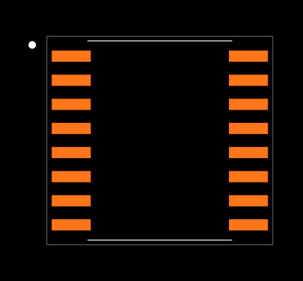 MAX4601CWE+ Footprint