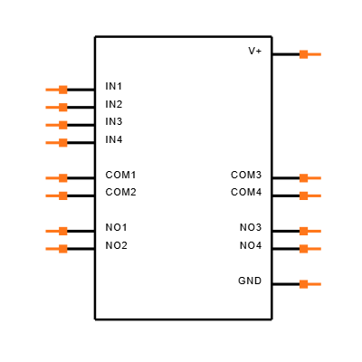 MAX4614ESD+ Symbol