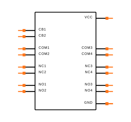 MAX4740ETE+T Symbol