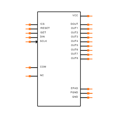 MAX4821ETP+ Symbol