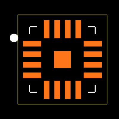 MAX5487ETE+T Footprint