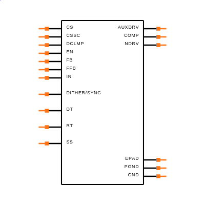 MAX5974BETE+T Symbol