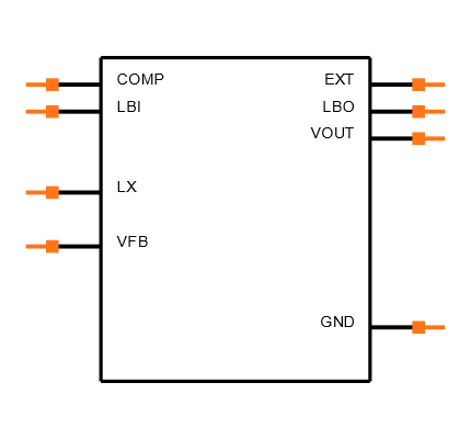 MAX643AEPA+ Symbol